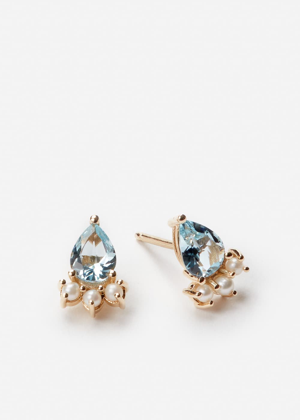 Aquamarine and Pearl Earrings
